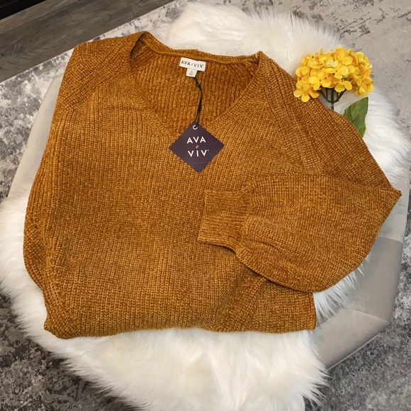 Sweaters - NEW! 3X Plus Size Tan Velour V Neck Sweater